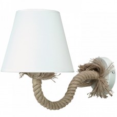 Απλίκα Τοίχου 1xE27 230V Λευκή με Σχοινί 43368-WH